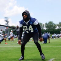 Jun 16, 2026; Dallas, TX, USA; Dallas Cowboys safety Malik Hooker (24) goes through a drill during practice at the Ford Center at the Star Training Facility in Frisco, Texas.