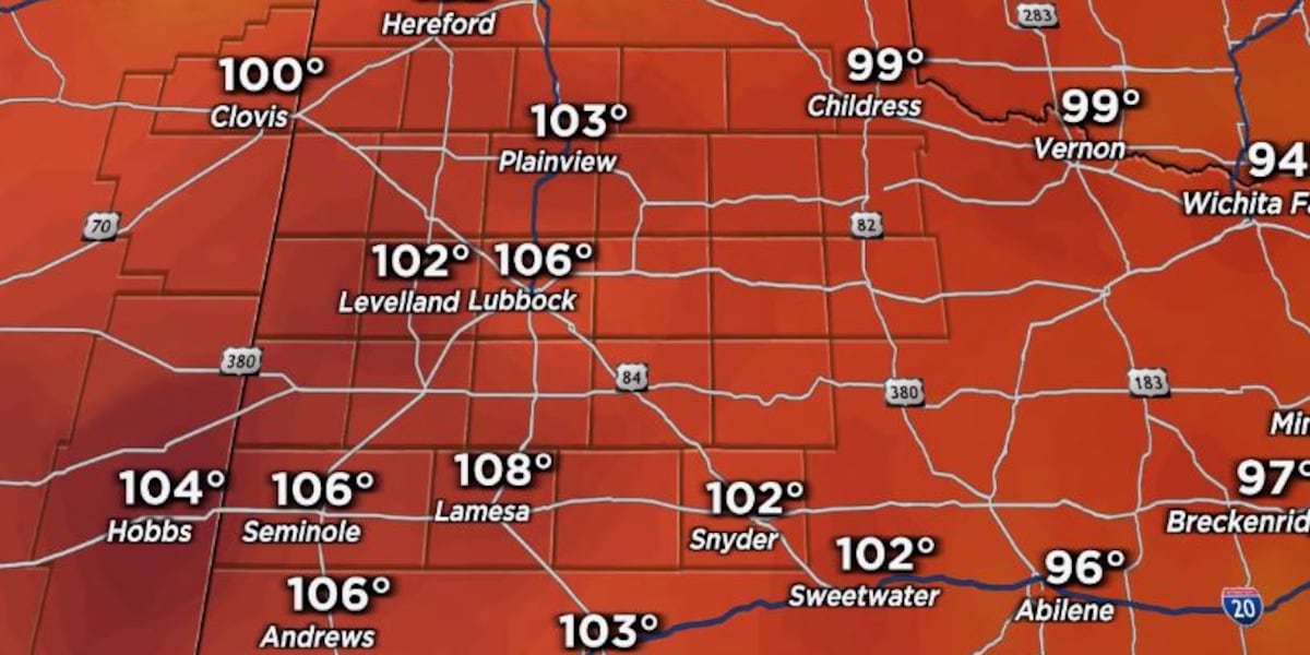 Lubbock hits 106 on first day of summer