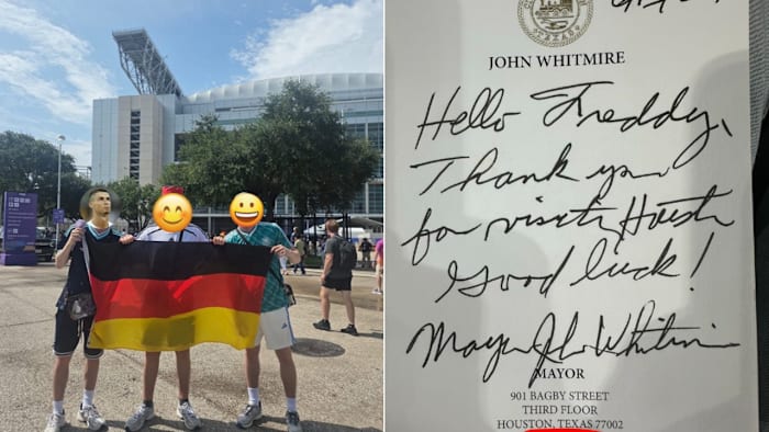 German World Cup fan's viral U.S. road trip brings him to Houston