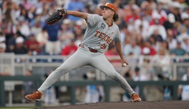 2026 Men’s College World Series: In Trouble Early, Schlossnagle and Texas Stick With Dylan Volantis To Save Bullpen