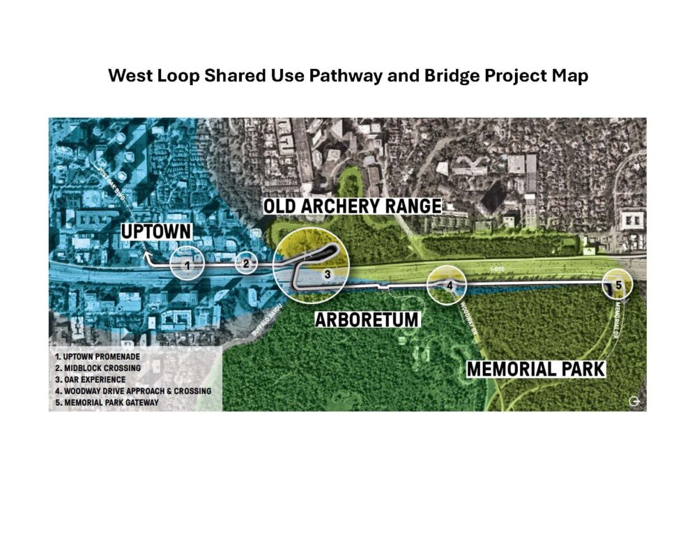 A rendering of the West Loop Shared Use Pathway and Bridge Project.