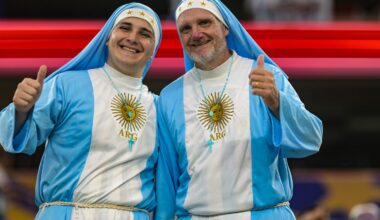 Argentine soccer fans at World Cup