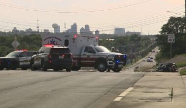 Motorcyclist suffers critical injuries after crashing into ambulance on East Side, SAPD says