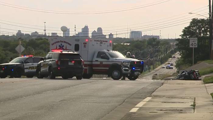 Motorcyclist suffers critical injuries after crashing into ambulance on East Side, SAPD says