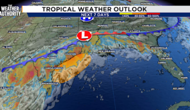 Tropical Threat Looms as Gulf Showers Move Toward Texas