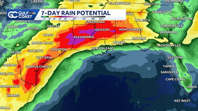 7 Day Rain Potential 7 day rain potential