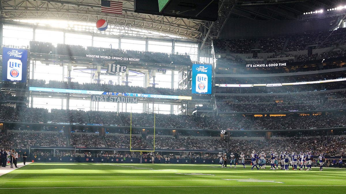 Sunlight shining through windows at AT&T Stadium