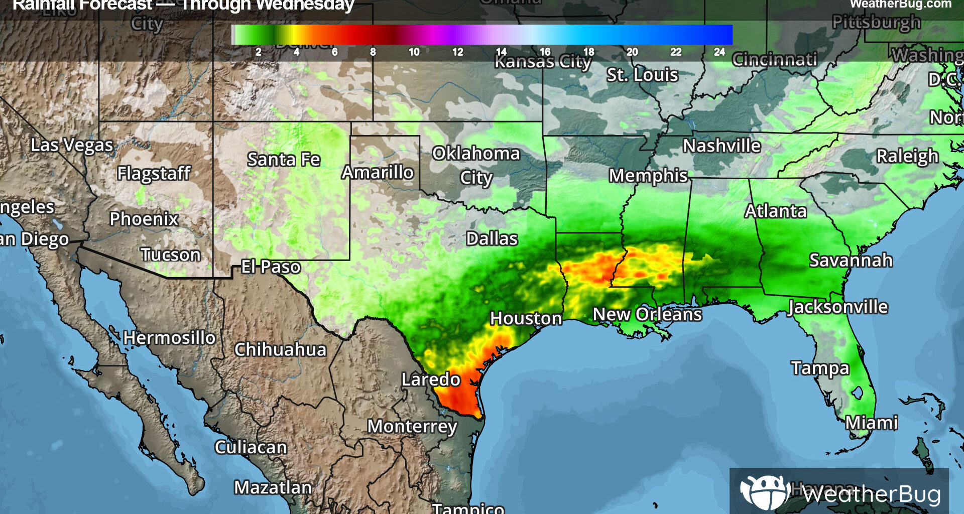 Heavy Rain And Flooding To Impact Texas | WeatherBug