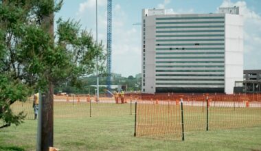 Demolition crews prepare to bring down Arlington's old Sheraton Hotel with dynamite