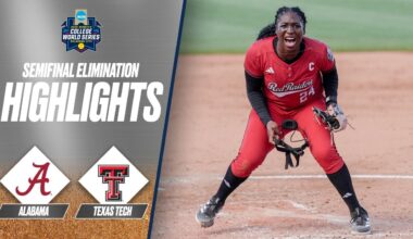 Texas Tech vs. Alabama: 2026 Women's College World Series semifinals elimination | Extended highlights