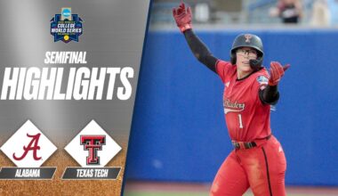 Texas Tech vs. Alabama: 2026 Women's College World Series semifinal | Extended highlights