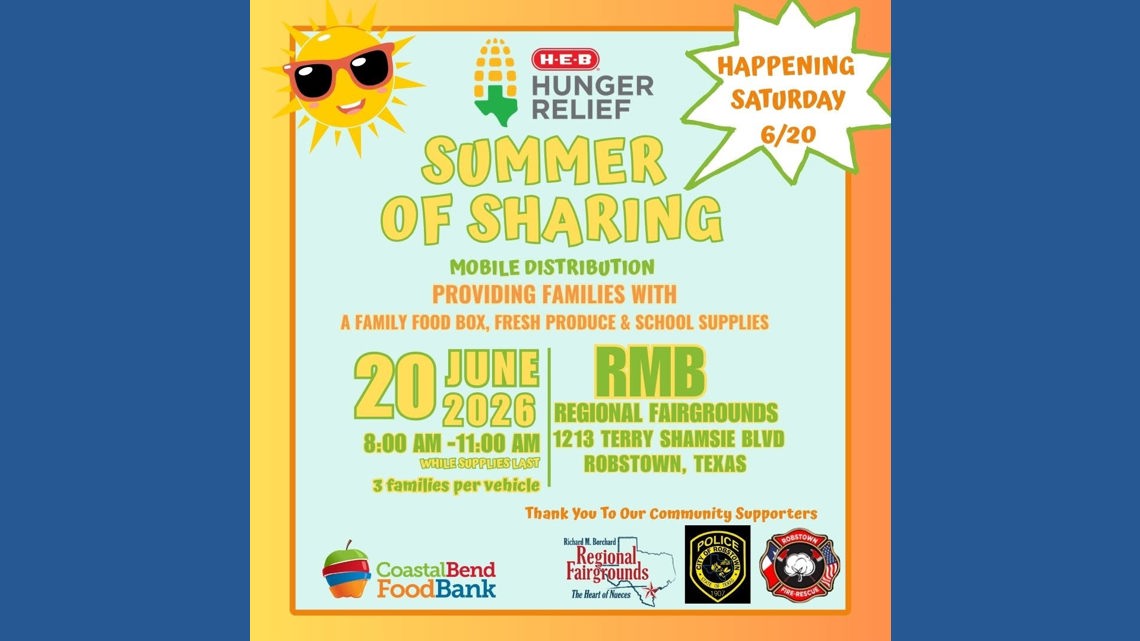 H-E-B to give away food and school supplies to 1,500 Coastal Bend families in Robstown