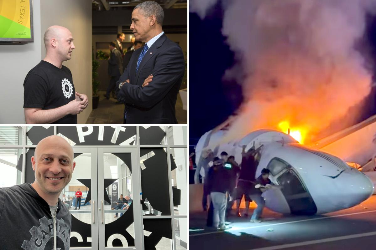 Millionaire tech CEO's teen son miraculously survives fiery Texas private jet crash that killed his dad