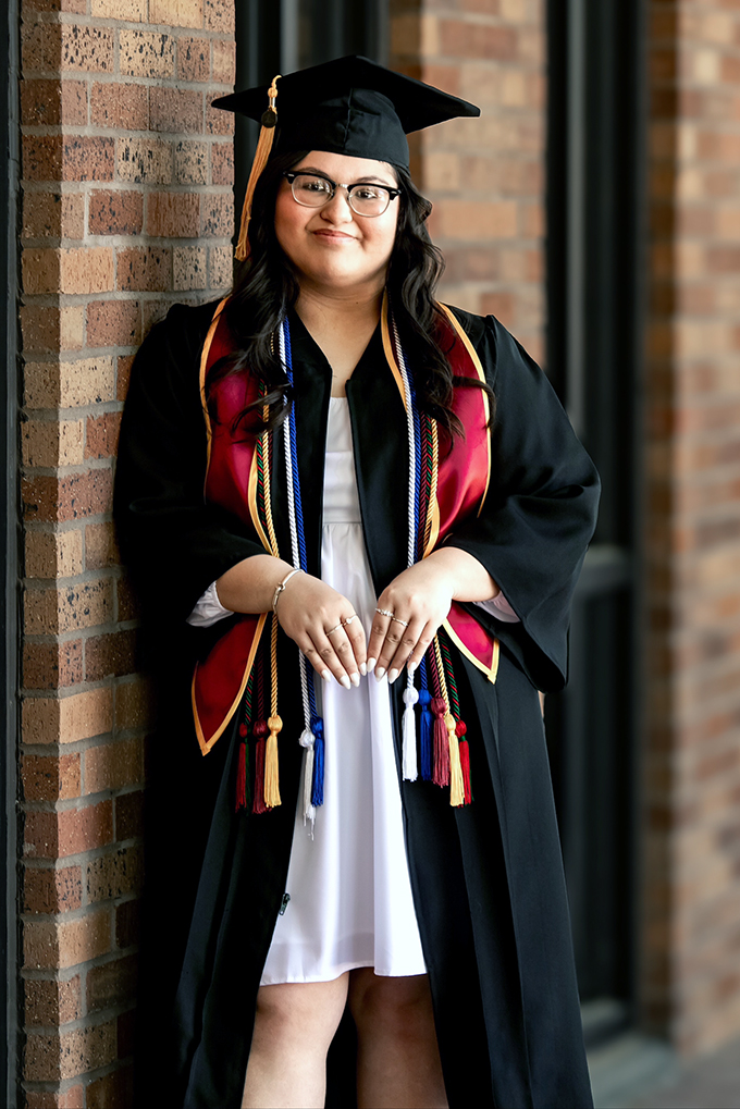 Ashley Caraway in her cap and gown in May 2026