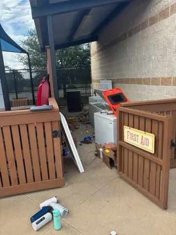 Damage after a break-in at Rock'N River Water ParkCredit: Round Rock Police Department