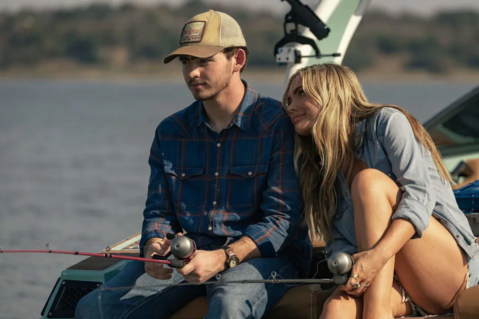 (L-R): Finn Little as Carter and Natalie Alyn Lind as Oreana in season 1, episode 6, of Dutton Ranch streaming on Paramount+, 2026.