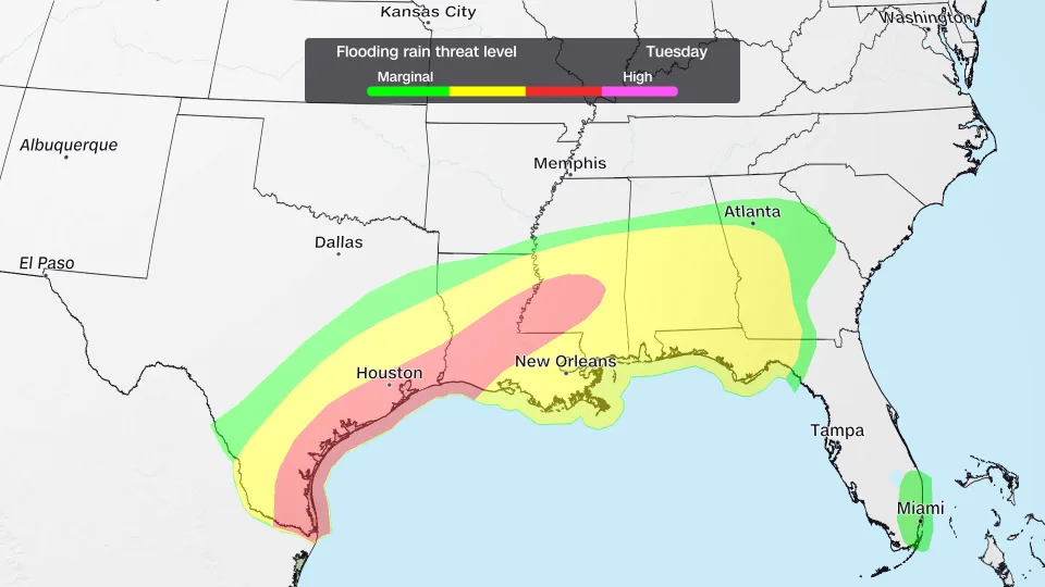 Flooding rain risk for Tuesday. - CNN Weather