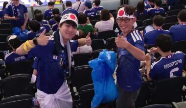 Japanese fans clean Dallas Stadium after World Cup opener against Netherlands