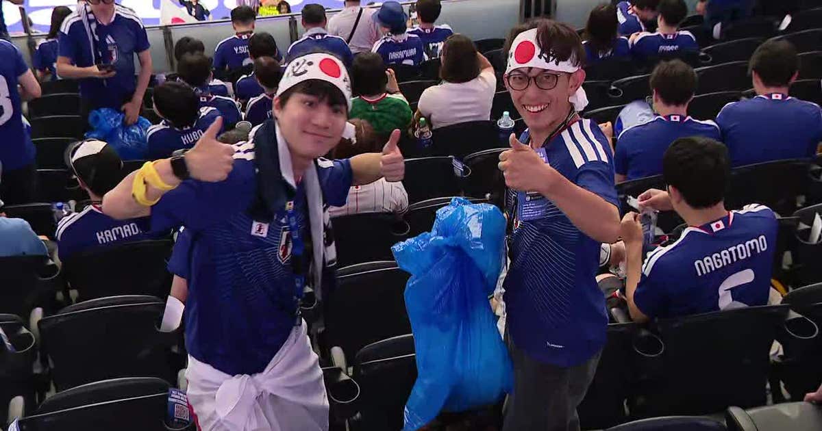 Japanese fans clean Dallas Stadium after World Cup opener against Netherlands