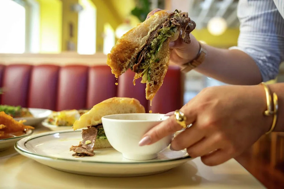 Taiwanese dip sandwich at Agnes and Sherman (Annie Mulligan/Contributor)