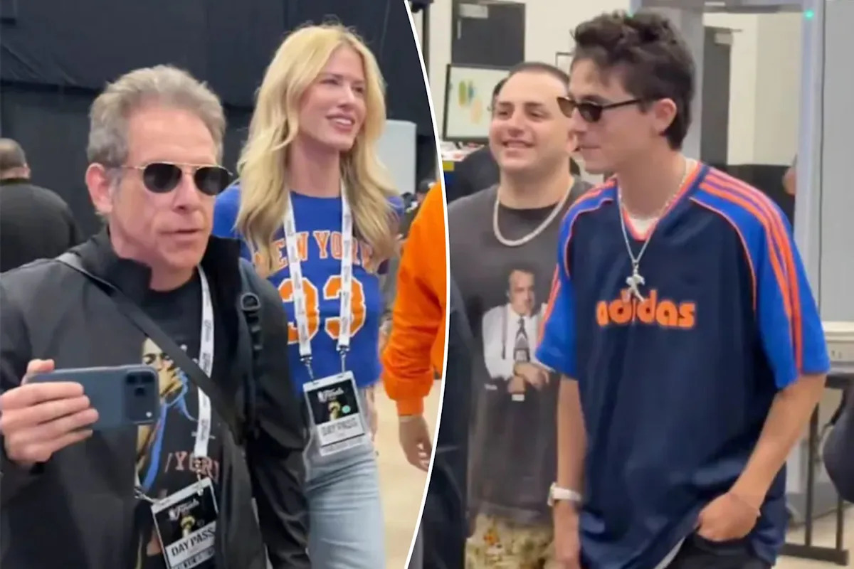 Knicks’ celebrities led by Ben Stiller, Timothée Chalamet invade San Antonio for Game 1 of NBA Finals