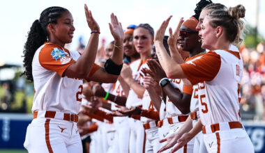 Women's College World Series Game 1: Texas surges past Texas Tech early for easy 7-3 win