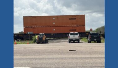 Train hits dump truck in San Patricio County