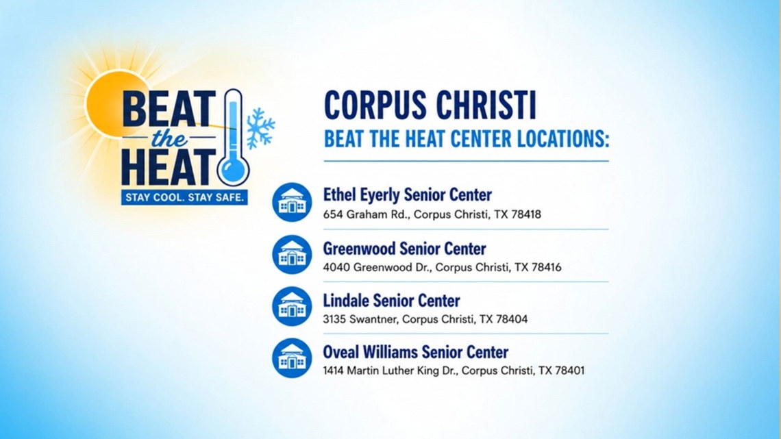 Corpus Christi reopens cooling centers to help residents beat summer heat