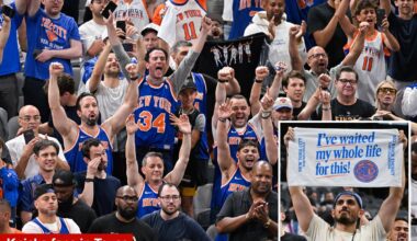 Ecstatic Knicks fans celebrate breaking championship drought at San Antonio Spurs' Frost Bank Center