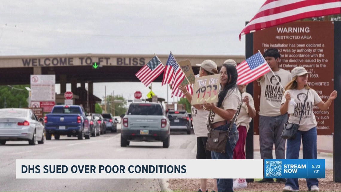 ACLU sues over conditions at Fort Bliss immigration detention camp in El Paso