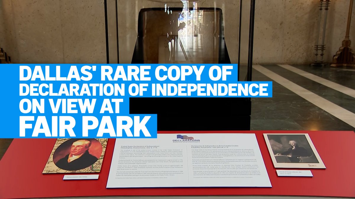Original Declaration of Independence on display at Fair Park – NBC 5 Dallas-Fort Worth