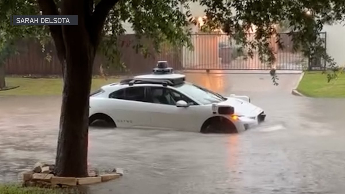 Video shows Waymo stuck in high water as Dallas roads flood – NBC 5 Dallas-Fort Worth