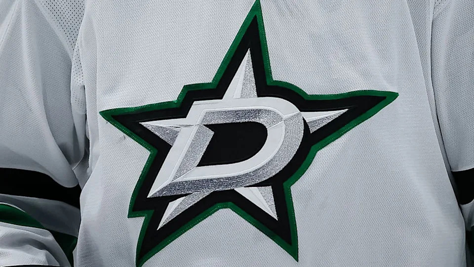 <div>WASHINGTON, DC - JANUARY 07: A general view of the Dallas Stars jersey logo during the first period of the game between the Washington Capitals and the Dallas Stars at Capital One Arena on January 7, 2026 in Washington, DC. (Photo by Scott Taetsch/Getty Images)</div>