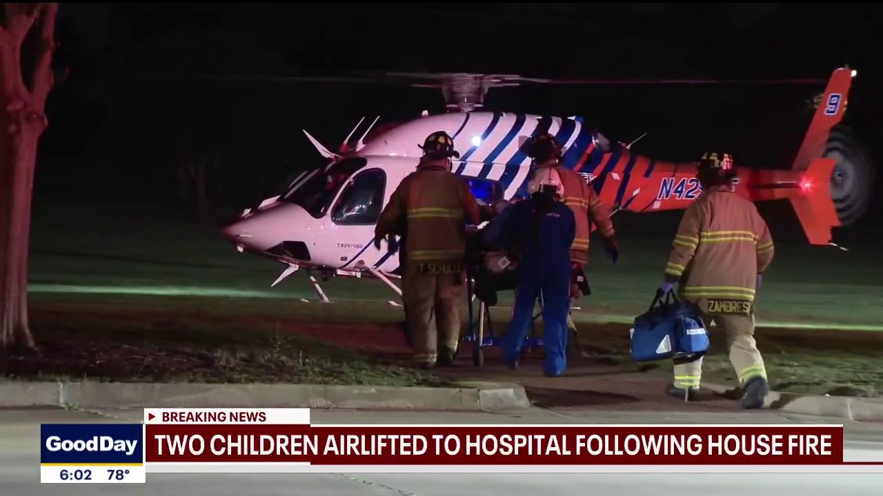 2 children airlifted to hospital after Fort Worth house fire