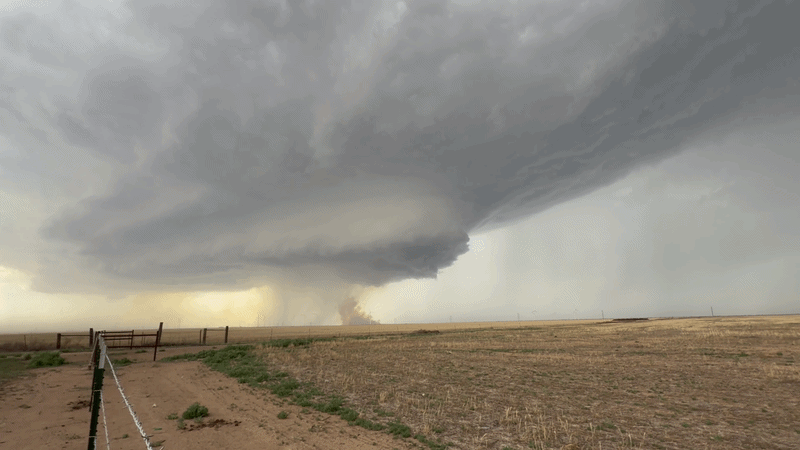Lightning Illuminates Supercell in North Texas