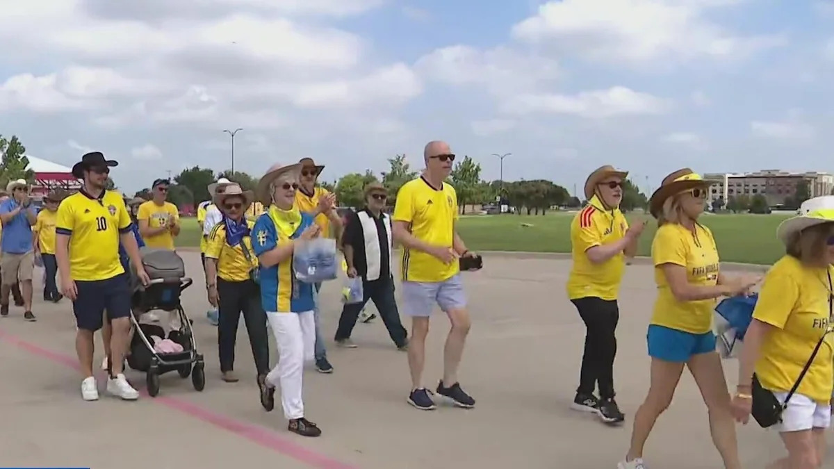 Sweden supporters flood Frisco, Houston for World Cup match