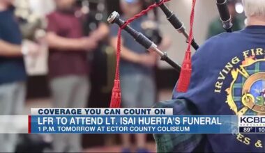 Lubbock Fire Rescue joins first responders honoring fallen Ector County firefighter