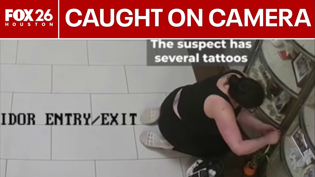 FULL VIDEO: Woman caught on camera burglarizing west Houston mausoleum