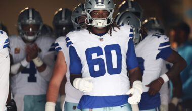 Dallas Cowboys LT competition between Tyler Guyton, Nate Thomas per Schottenheimer