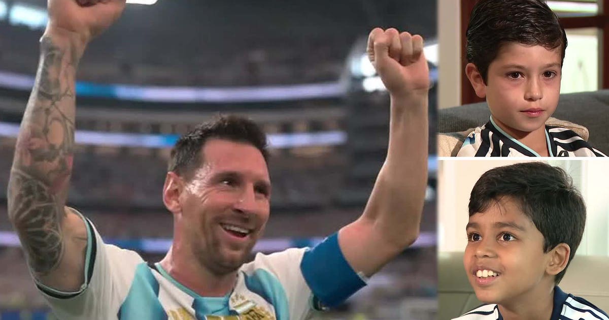"This is so cool!" North Texas kids walk alongside Messi, Argentina during World Cup entrance
