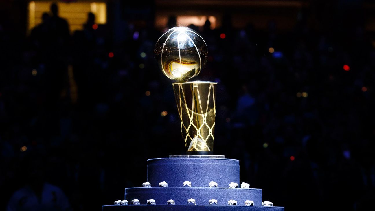 NBA brings back trophy image, script logo for Finals courts