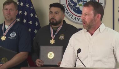 Homeland Security Secretary Markwayne Mullin honors officers after deadly 2025 Dallas ICE shooting