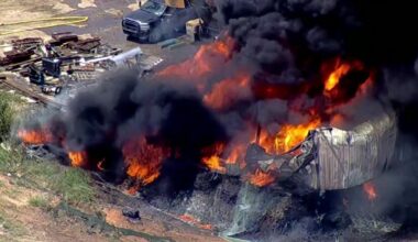 Nobody hurt after massive fire erupts at Tarrant County building owned by recycling company, employee says