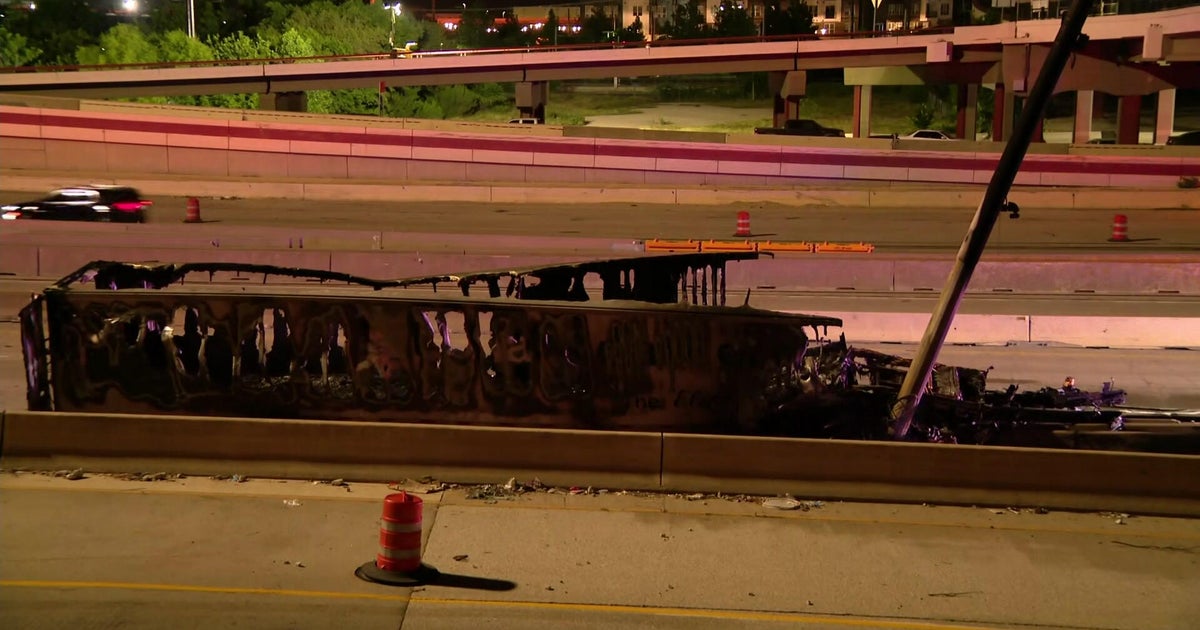 Fiery tanker truck crash kills 1 person, shuts down southbound I-35E lanes in North Texas, police say