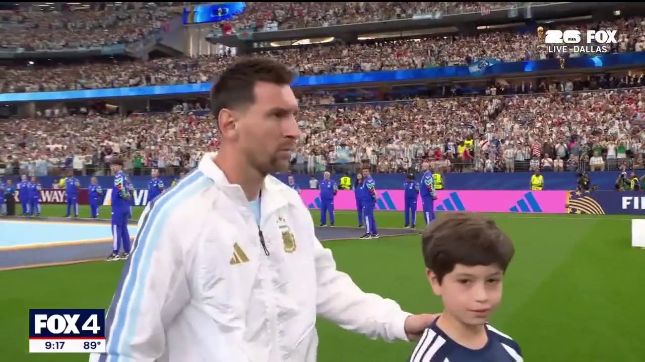 NTX kids accompany Argentina stars onto Dallas Stadium pitch