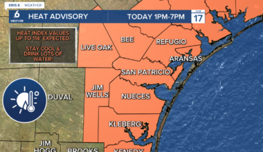Dangerous heat through Thursday for Coastal Bend communities