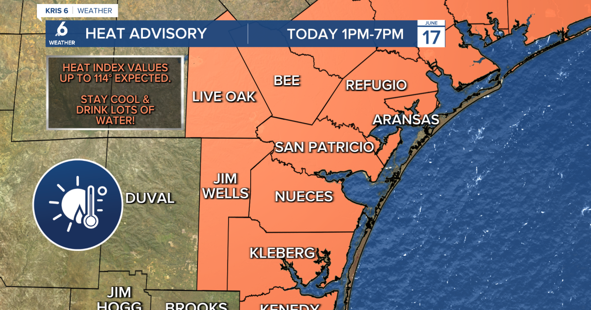 Dangerous heat through Thursday for Coastal Bend communities