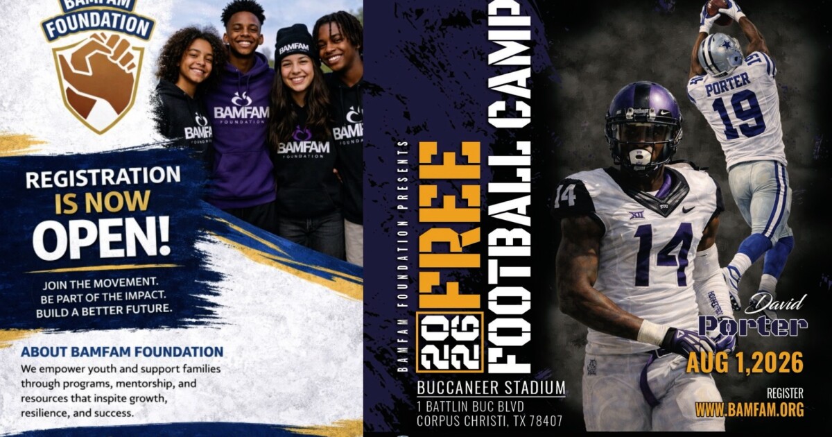 Free football camp, featuring a former NFL receiver, comes to Corpus Christi ISD