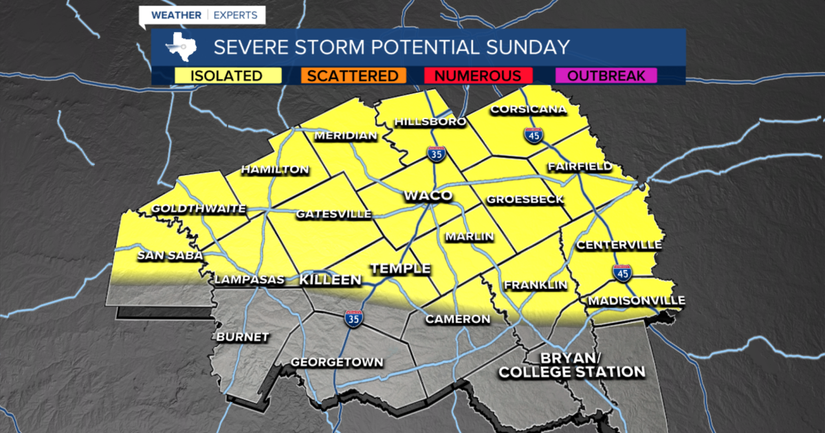 Strong thunderstorms return to Central Texas Sunday afternoon