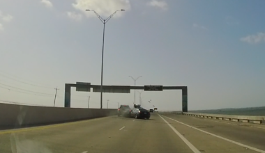 Dash cam video captures multi-vehicle crash on JFK Causeway